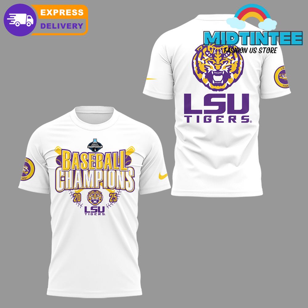 LSU Tigers Baseball The 2025 Baton Rouge Regional Champs White Shirt