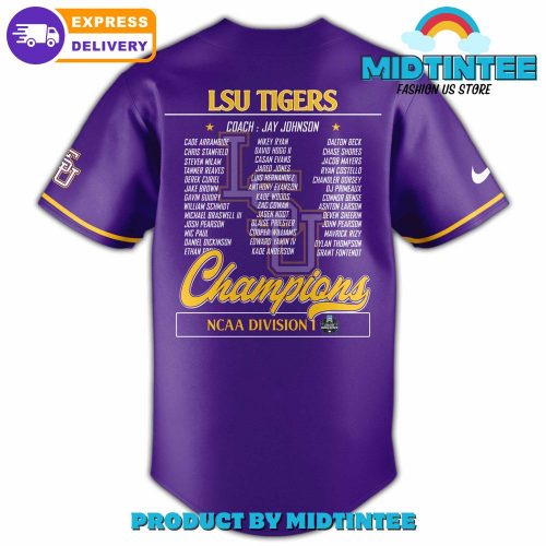 LSU Tigers National Champions 2025 NCAA Division I Baseball Jersey