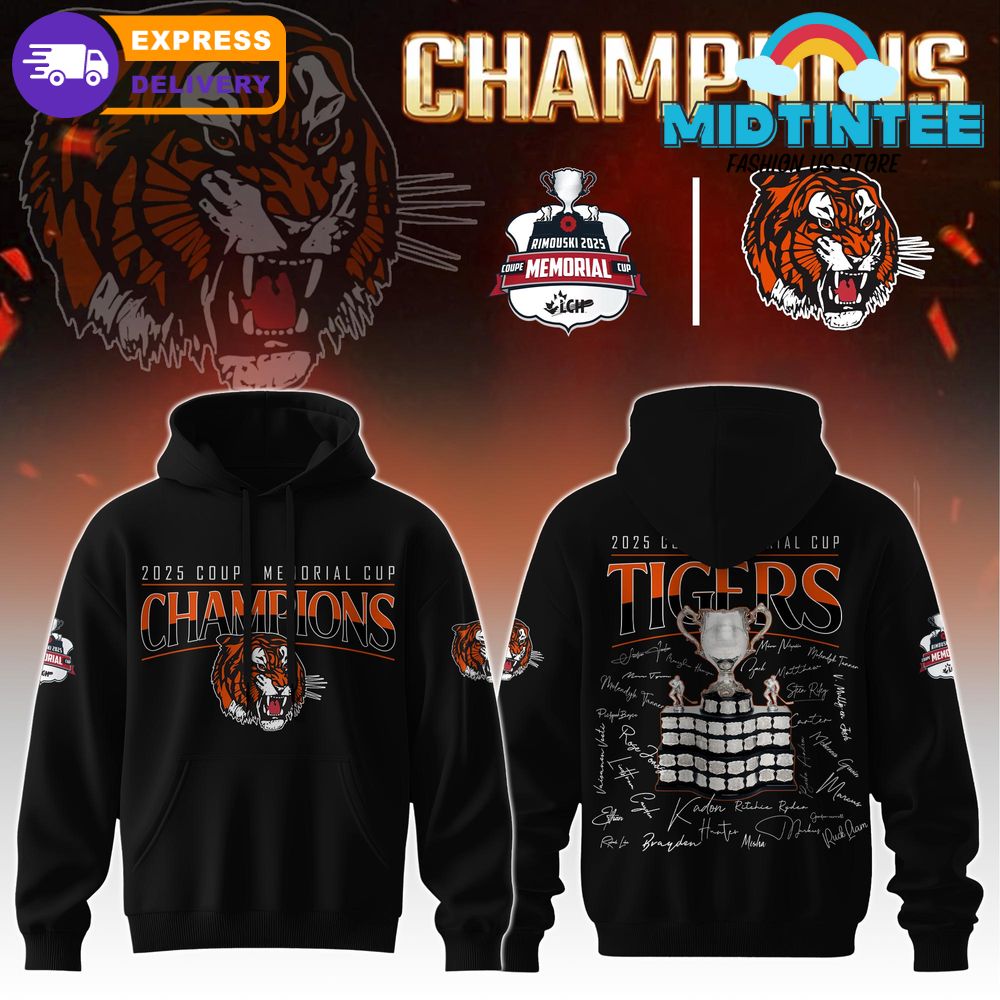 Medicine Hat Tigers Champions Memorial Cup 2025 Hoodie Set