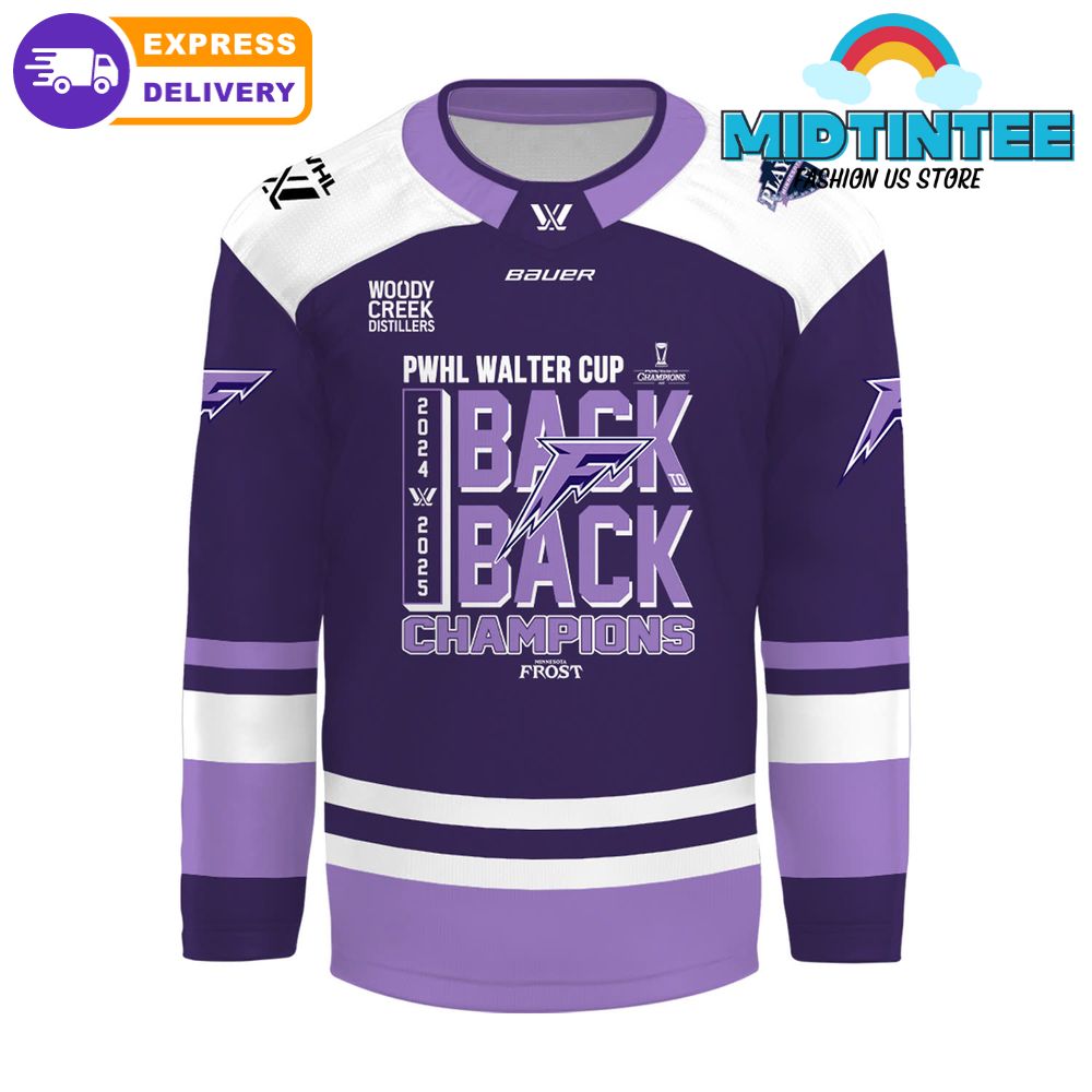 Minnesota Frost New Stadium Back To Back Champions 2025 Hockey Jersey