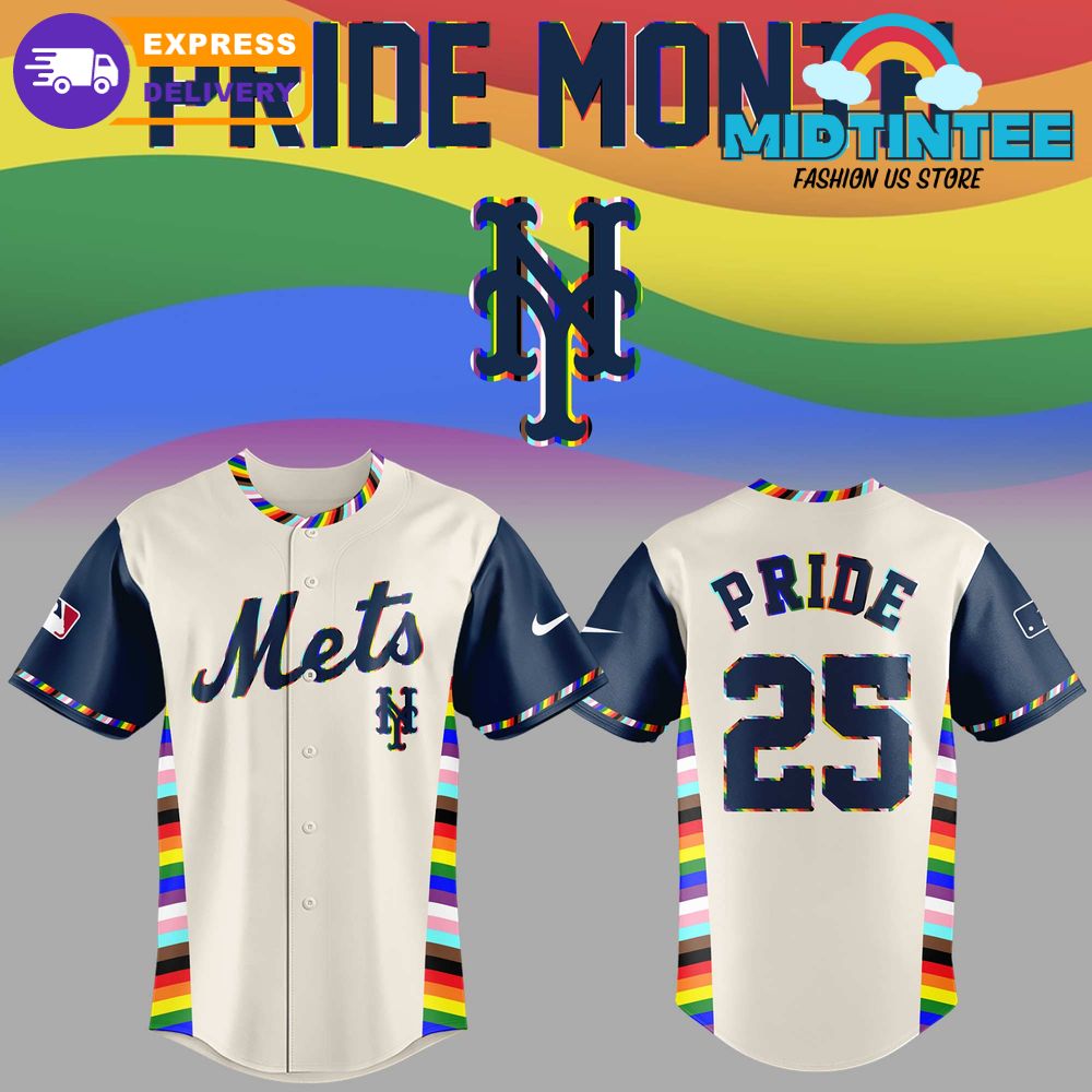 New York Mets MLB Pride Night 2025 Baseball Jersey