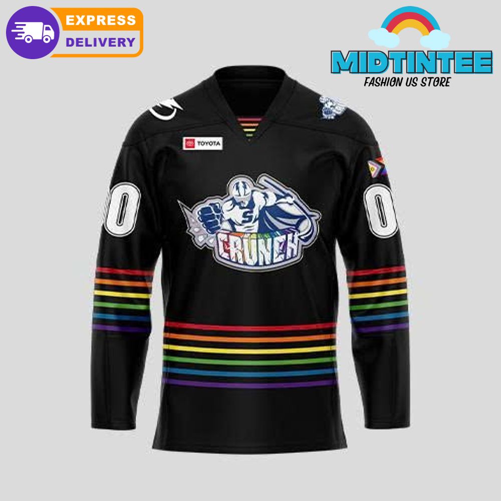 Syracuse Crunch x Pride Month Hockey Jersey 2025 Black