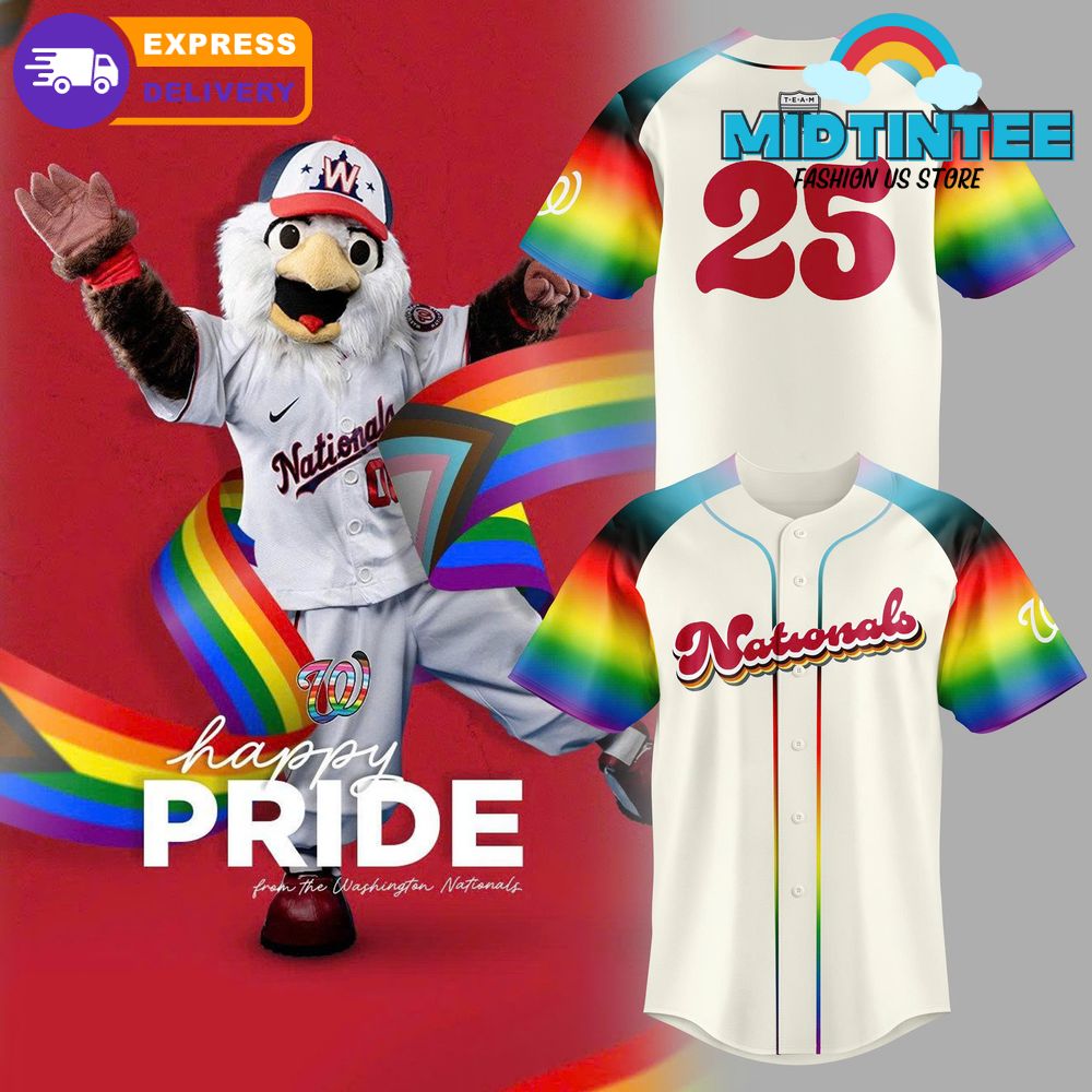 Washington Nationals MLB Pride Night 2025 Baseball Jersey