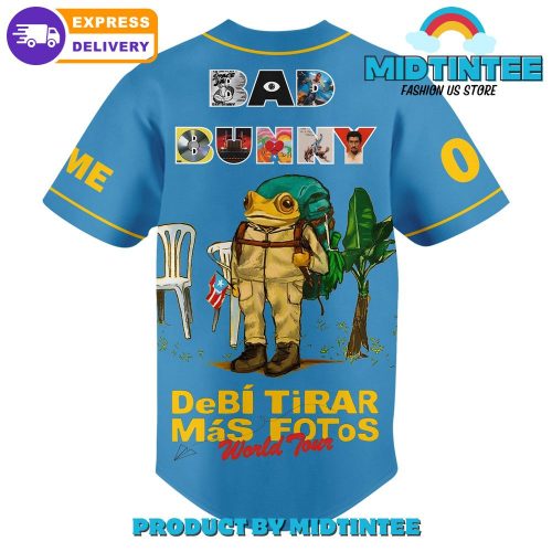 Bad Bunny DeB TiRAR MS FOToS World Tour 2025 Baseball Jersey