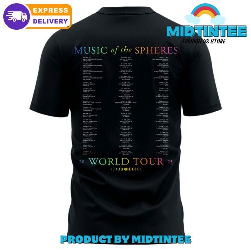 Coldplay Hard Rock Stadium 2025 Music of the Spheres World Tour Shirt