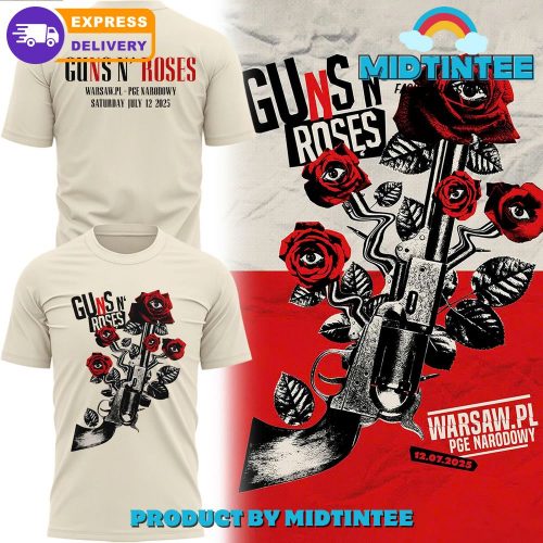 Guns N’ Roses World Tour to Warsaw 2025 Limited Edition Shirt