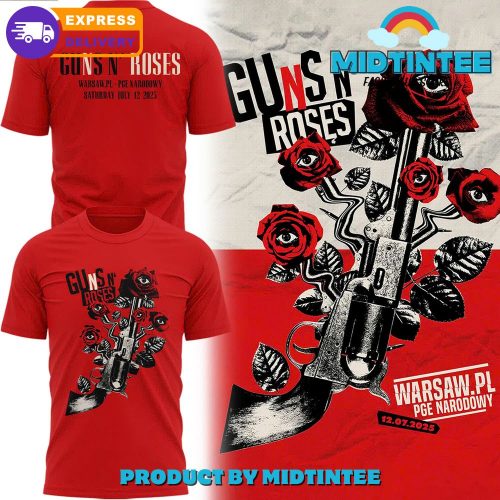 Guns N’ Roses World Tour to Warsaw 2025 Red Shirt