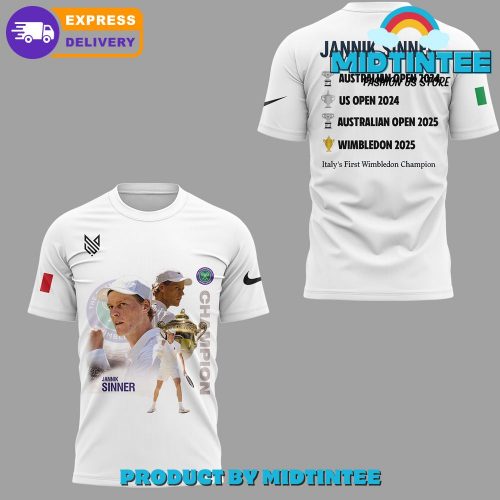 Jannik Sinner Wimbledon Champions 2025 Limited Edition Shirt