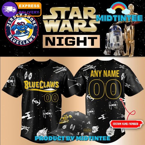 Jersey Shore BlueClaws x Star Wars Night 2025 Baseball Jersey