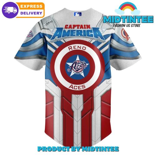 Reno Aces x Captain America Marvel Limited Edition Baseball Jersey
