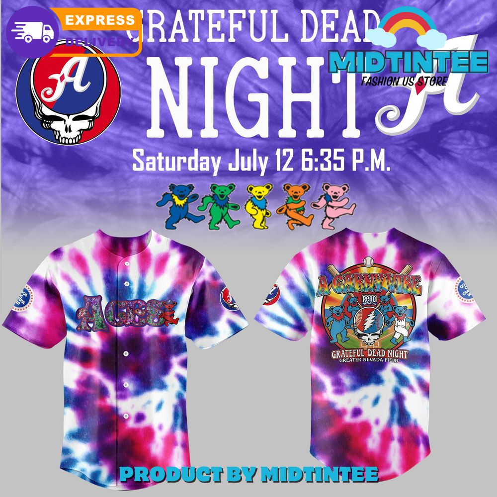 Reno Aces x Grateful Dead Night 2025 Baseball Jersey