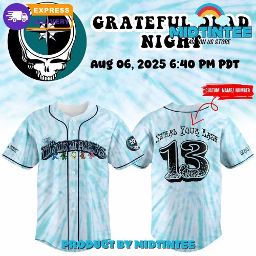 Seattle Mariners Grateful Dead Night 2025 Customized Baseball Jersey