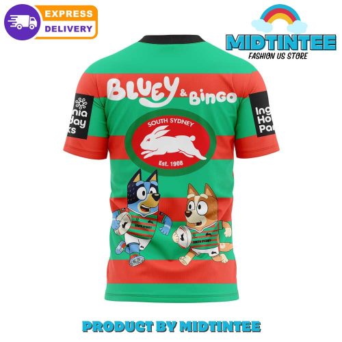 South Sydney Rabbitohs NRL x Bluey and Bingo 2025 Shirt