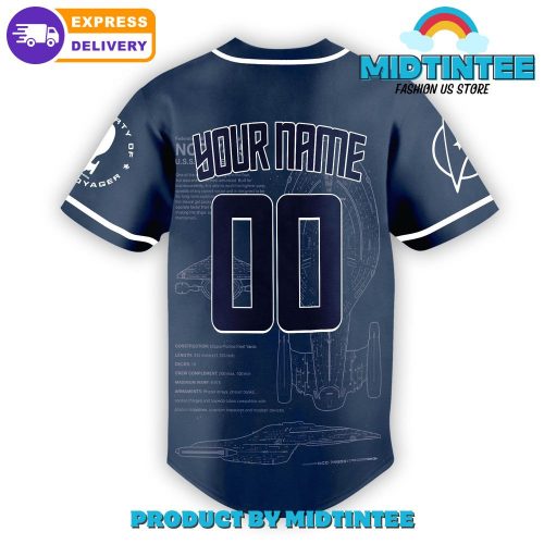 Star Trek Property Of USS Voyager Customized Baseball Jersey