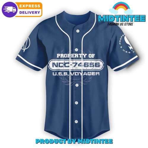 Star Trek Property Of USS Voyager Customized Baseball Jersey