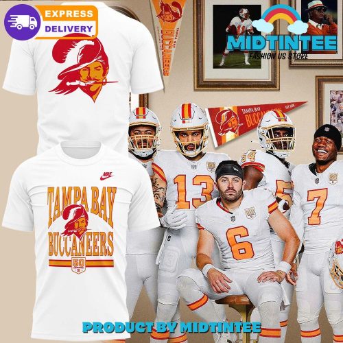 Tampa Bay Buccaneers NFL 50th Season White Shirt