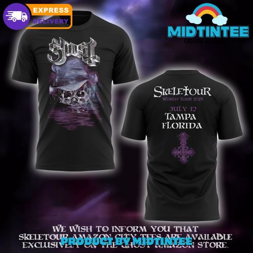 The Band Ghost “The SKELETOUR” World Tour 2025 at Tampa Shirt